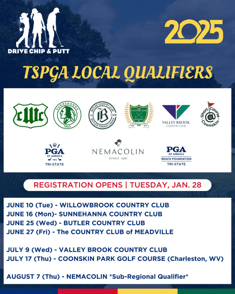 drive chip putt tri-state pga local qualifier registration