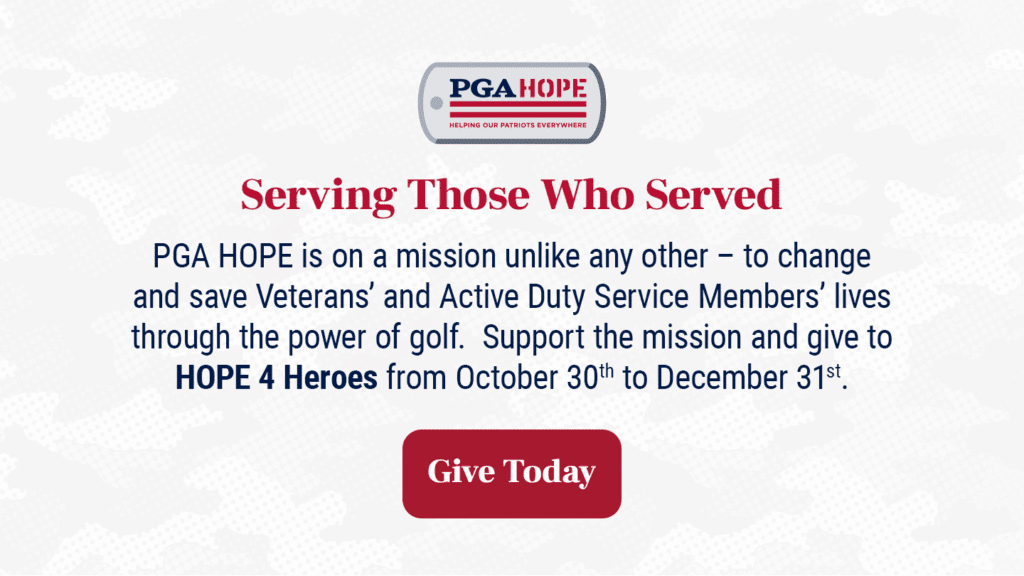 PGA HOPE 4 Heroes Veterans Fundraising Campaign 2025