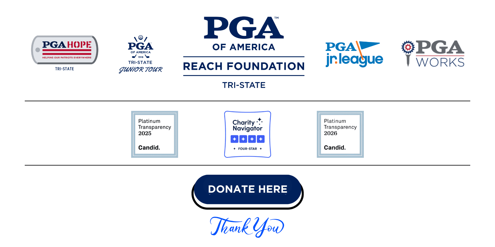 Donate PGA of America REACH Foundation Tri-State