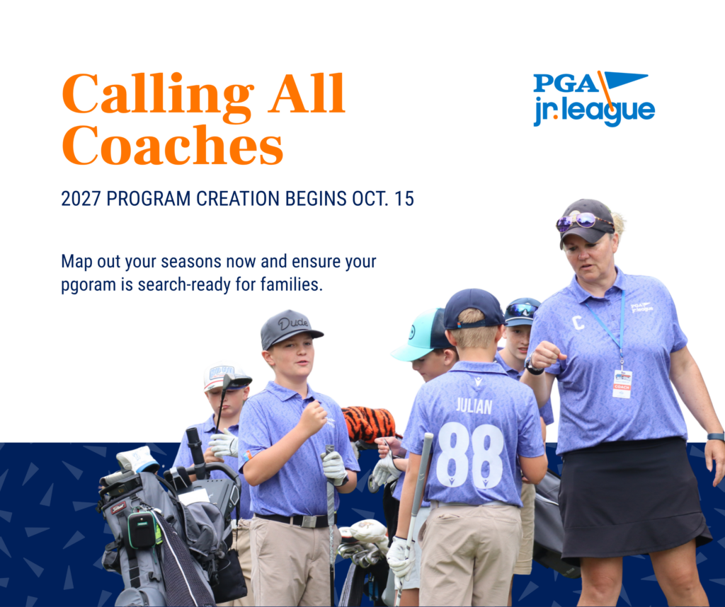 pga jr league coach program registration